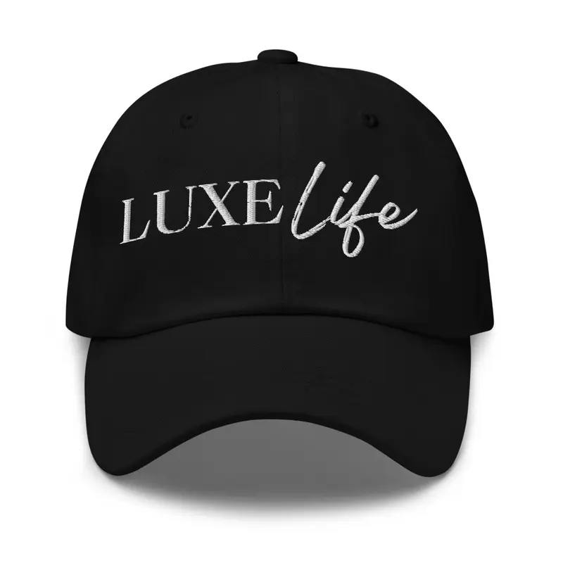 LUXE Life White Logo Dad Hat